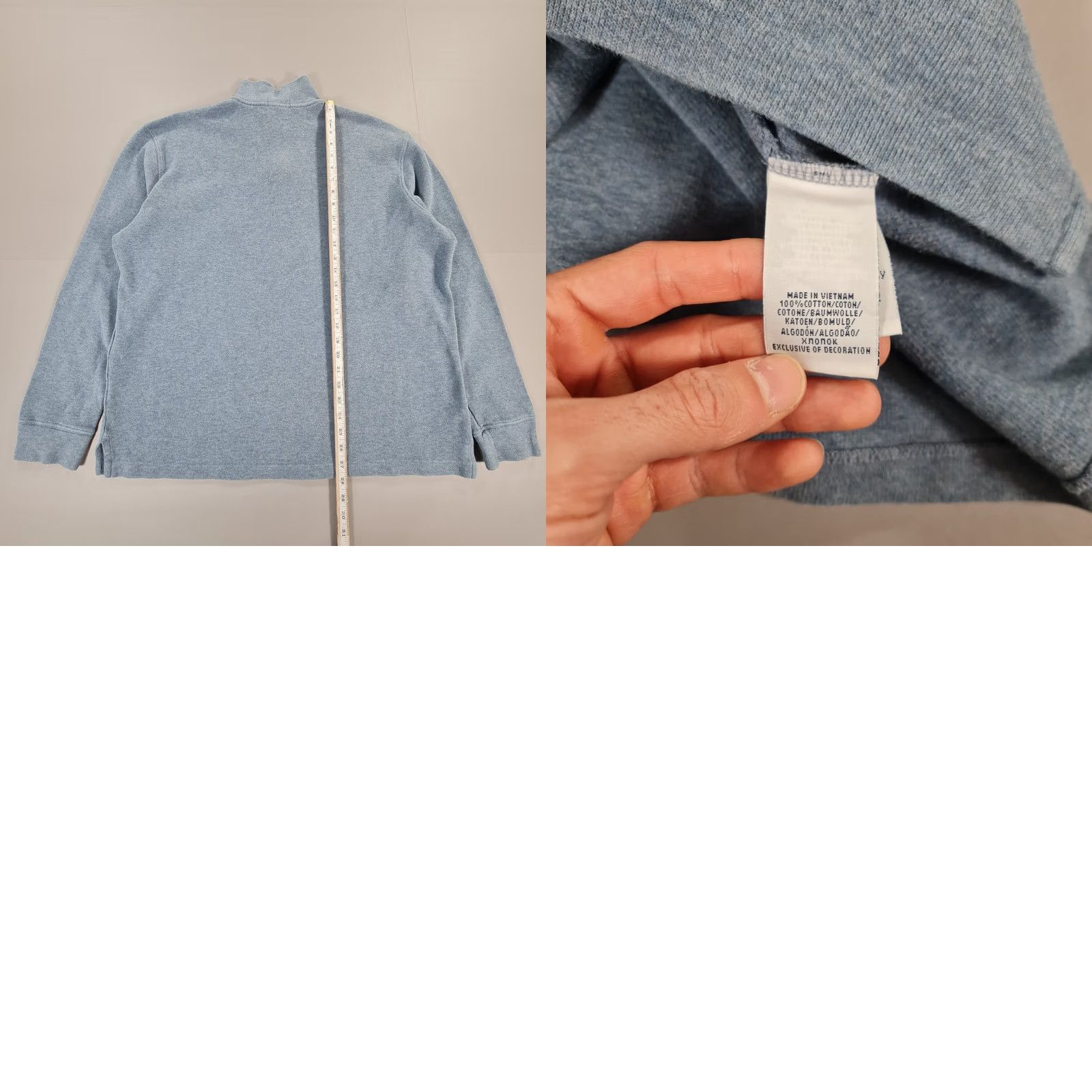 Polo Ralph Lauren Polo Ralph Lauren Jumper Mens Blue XL Zip Neck 1/4 Zip Mock Knit Cotton Size US XL / EU 56 / 4 - 8 Thumbnail