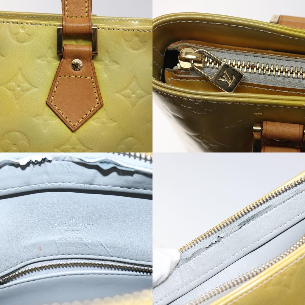 Louis Vuitton LOUIS VUITTON Monogram Vernis Houston Hand Bag Gris M91053 Size ONE SIZE - 11 Thumbnail