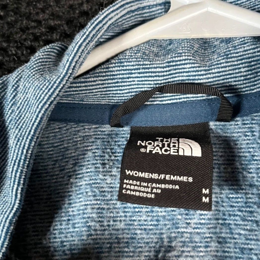 The North Face The North Face Womens Medium Blue Striped Full Zip Fleece Jacket Size M / US 6-8 / IT 42-44 - 4 Thumbnail