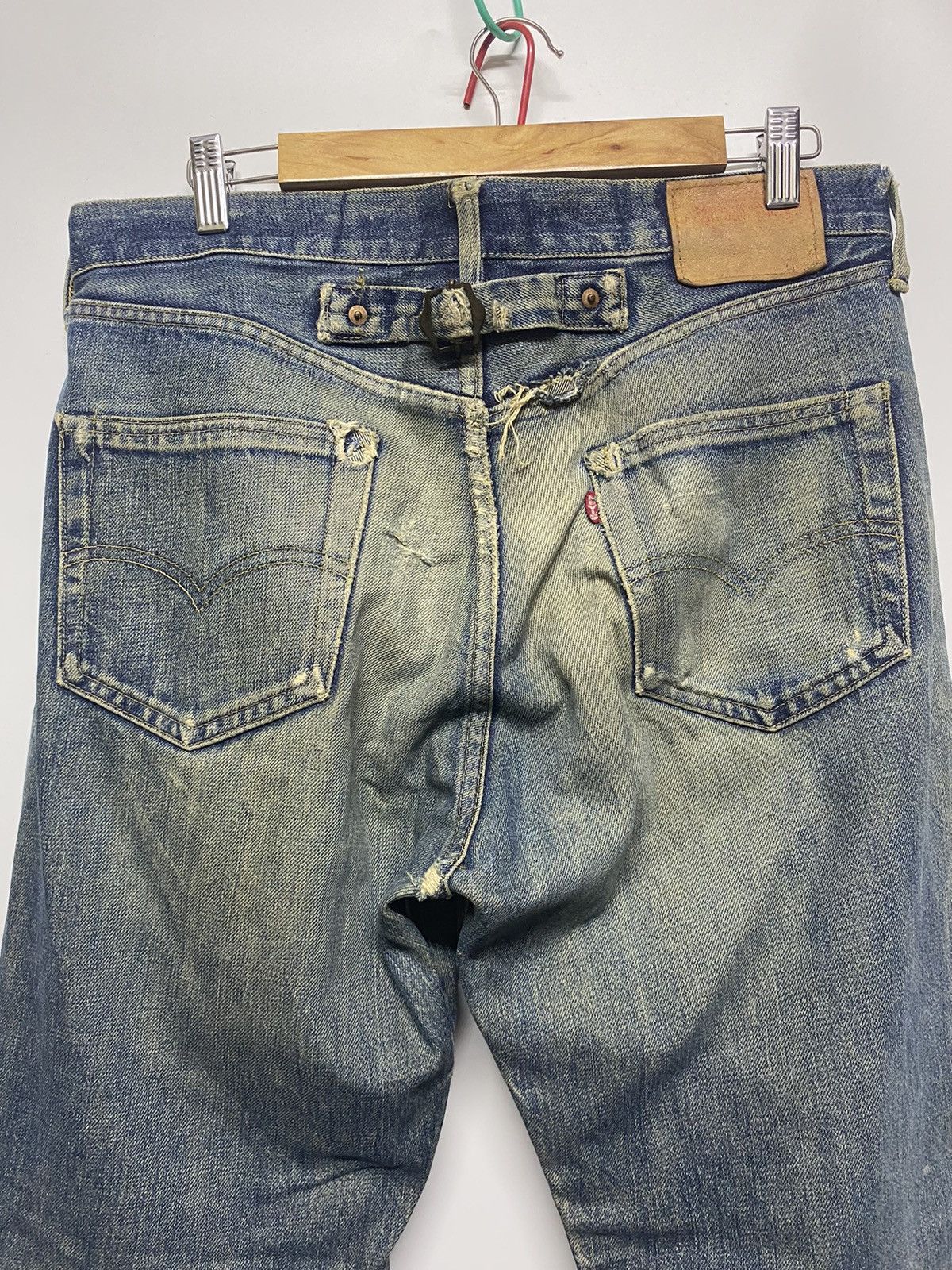 Levi's Levis BE 502 Button J22 Selvedge Distressed Denim Jeans Size US 34 / EU 50 - 8 Thumbnail