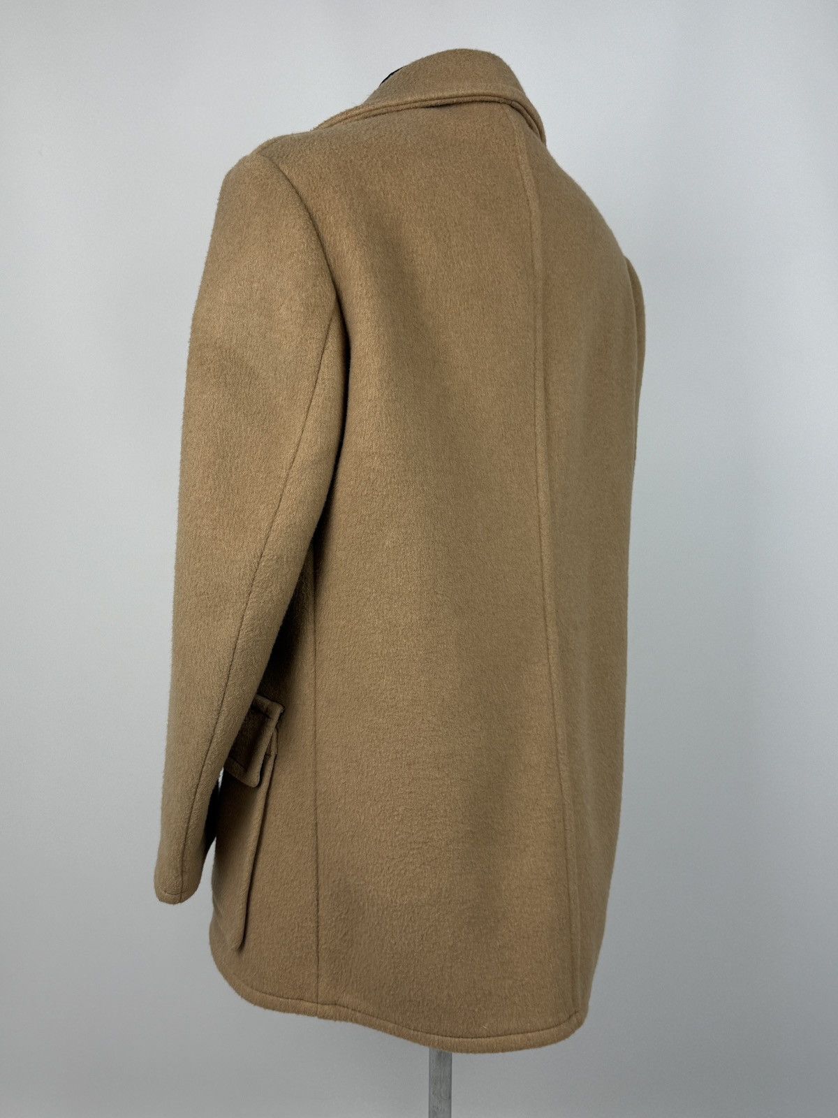 Gloverall 1970s Vintage Gloverall England Camel Beige Wool Mid Coat 54 Size US L / EU 52-54 / 3 - 2 Thumbnail