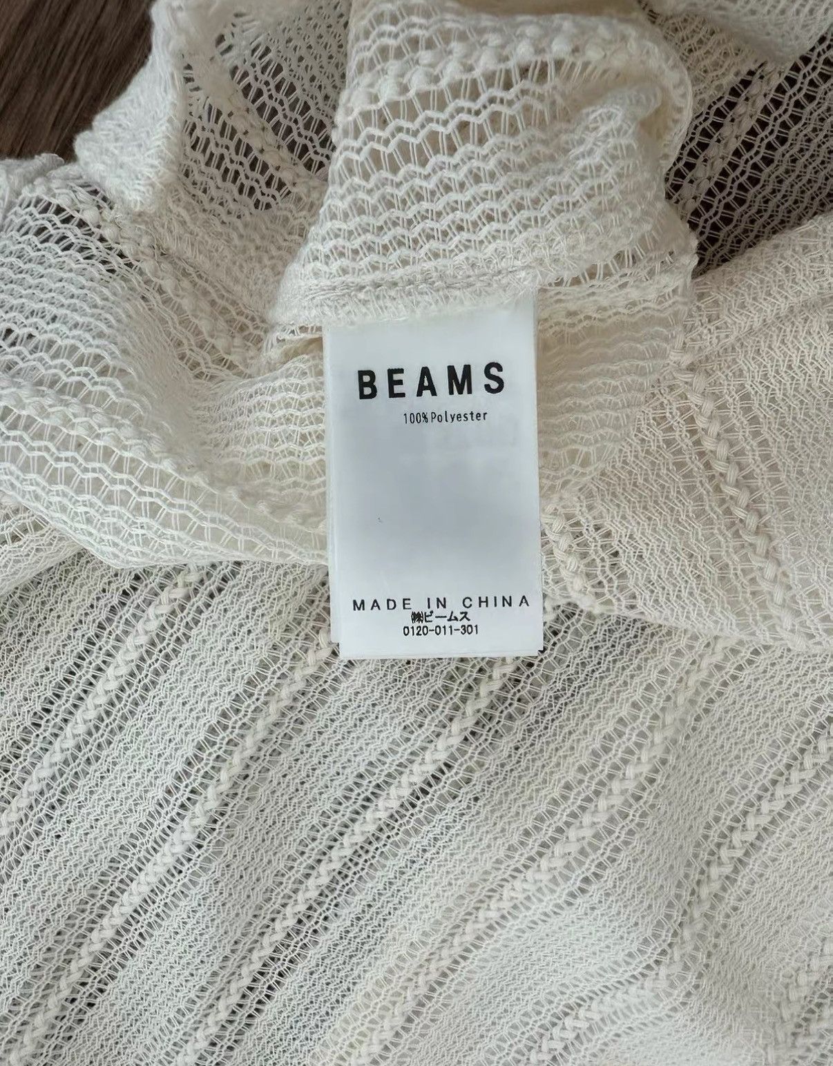 Beams Japan BEAMS mesh open collar shirt 24SS Size US S / EU 44-46 / 1 - 3 Thumbnail