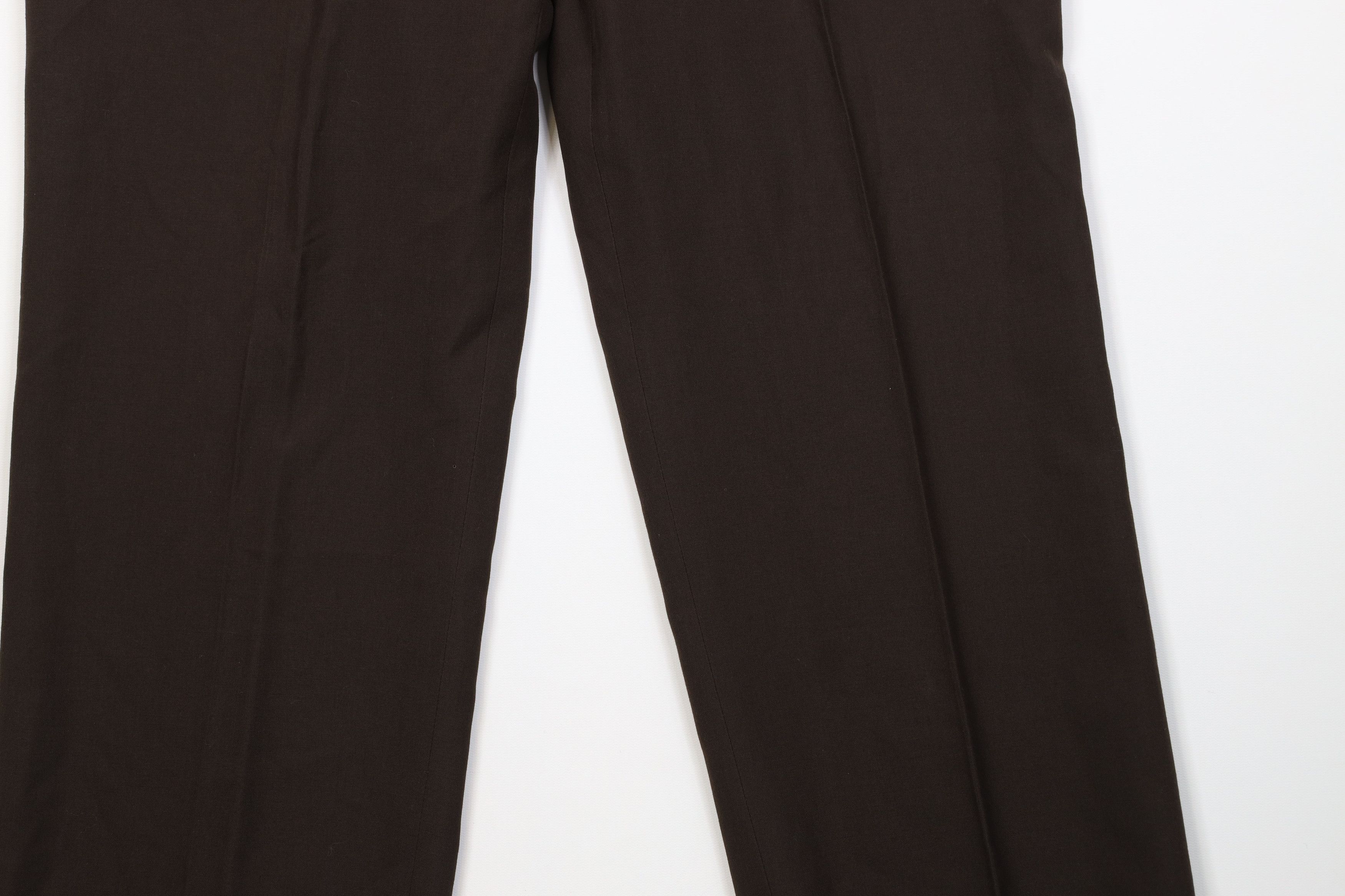 Vintage Vintage 70s Streetwear Knit Wide Leg Chino Pants Brown Size US 36 / EU 52 - 4 Thumbnail