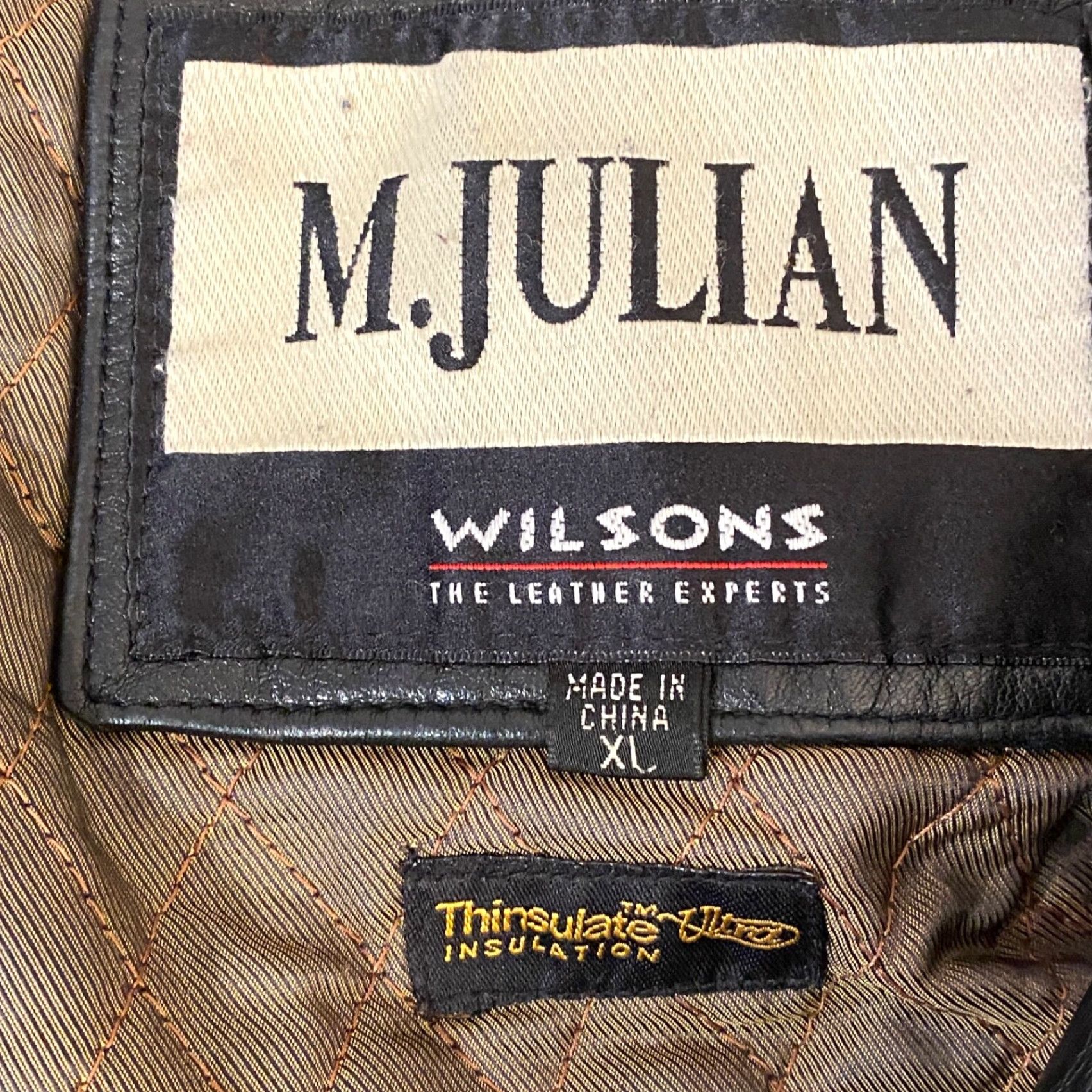 Vintage Wilsons Leather Jacket Mens XL Black Mid Length Zip Quilted Lining Heavyweight Size US XL / EU 56 / 4 - 3 Thumbnail