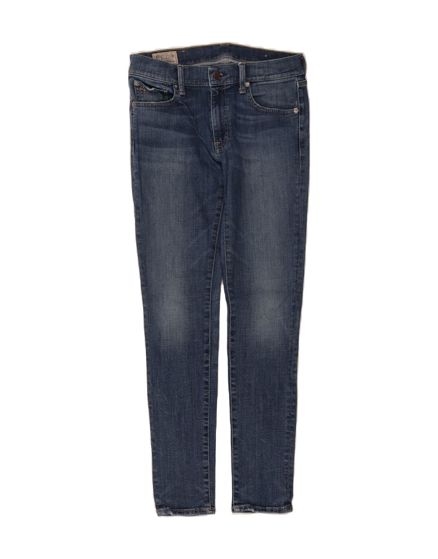 Polo Ralph Lauren Womens Skinny Jeans W28 L30 Blue Cotton Size 42" / US 20 - 1 Thumbnail