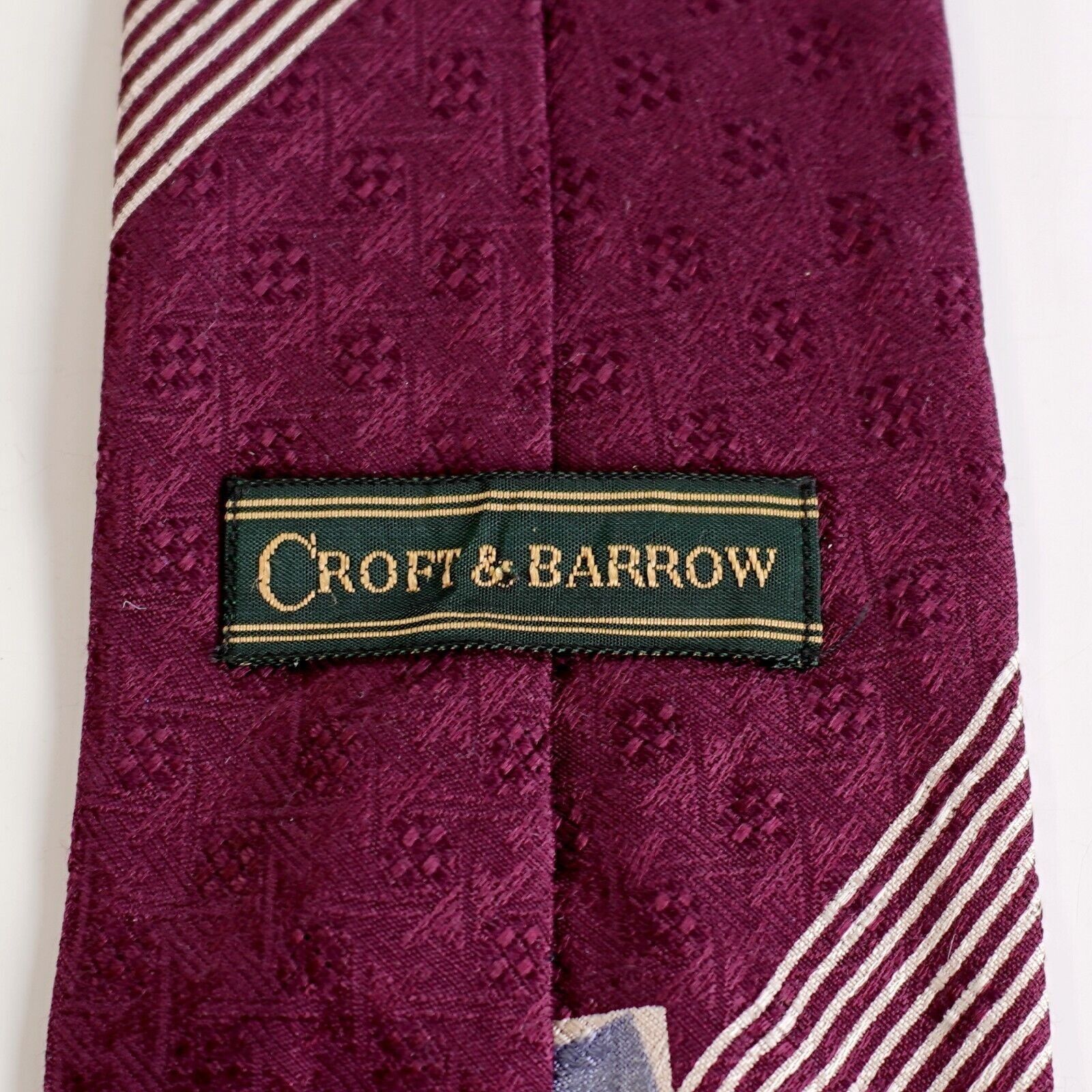 Croft & Barrow Croft & Barrow Abstract Jacquard Purple Print Wide Silk Tie Size ONE SIZE - 3 Thumbnail