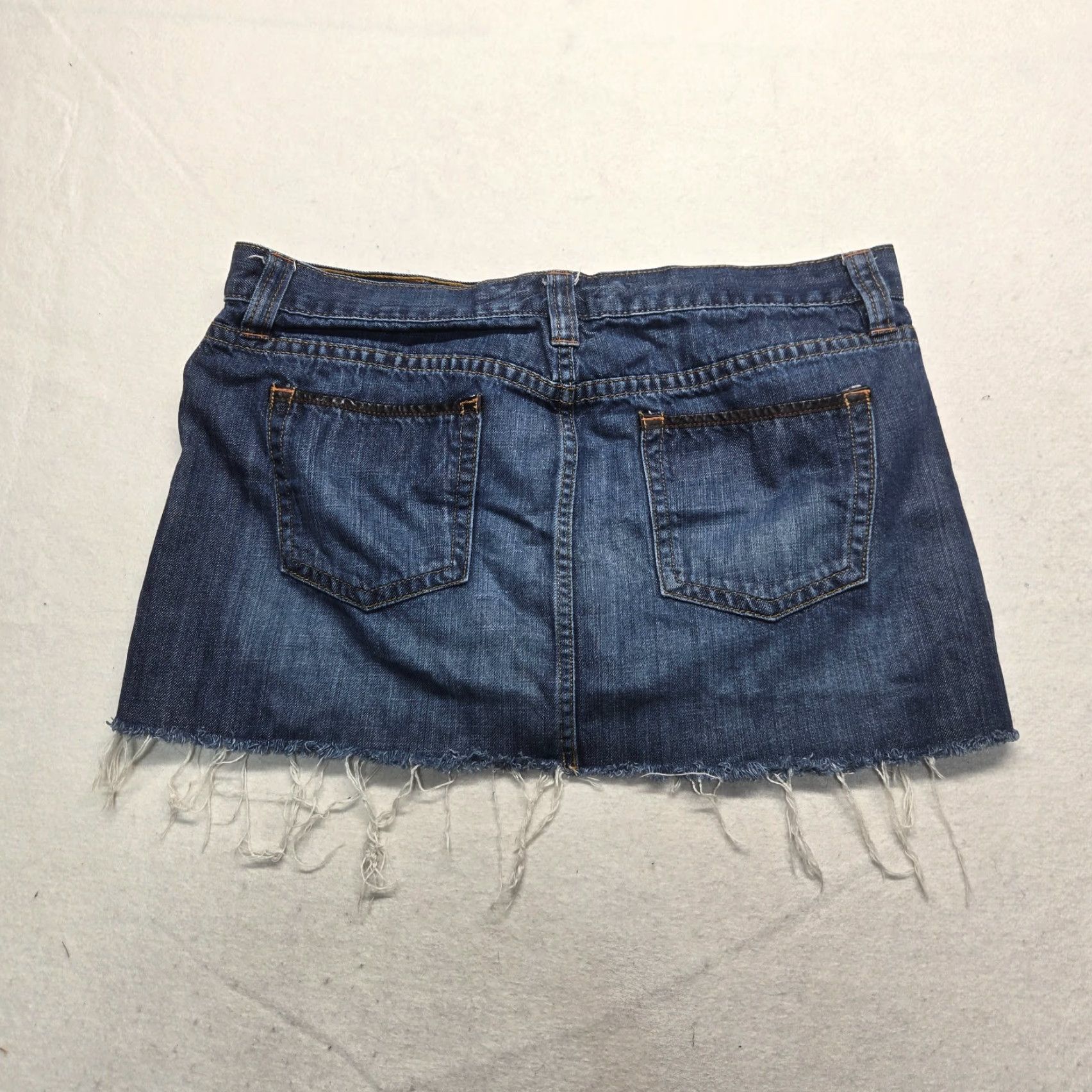Old Navy VINTAGE Old Navy Denim Skirt Women's 14 Short Mini Casual Blue Pockets Spring Summer Size 36" / US 14 / IT 50 - 7 Thumbnail