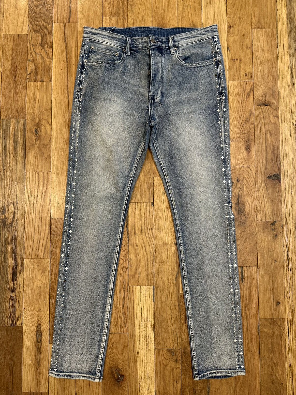 Ksubi Ksubi Side Crosses Blue Denim Jeans Size 34 | Grailed