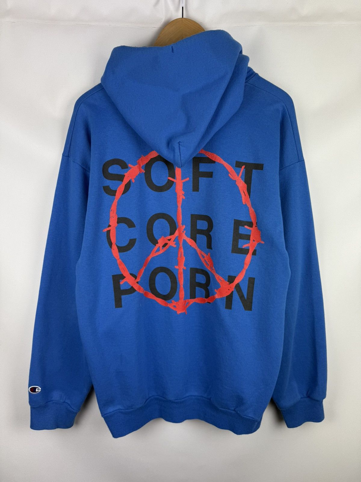 Champion × Pleasures Pleasures Champion Soft Core Porn Big Logo Hoodie Pullover Size US L / EU 52-54 / 3 - 15 Thumbnail