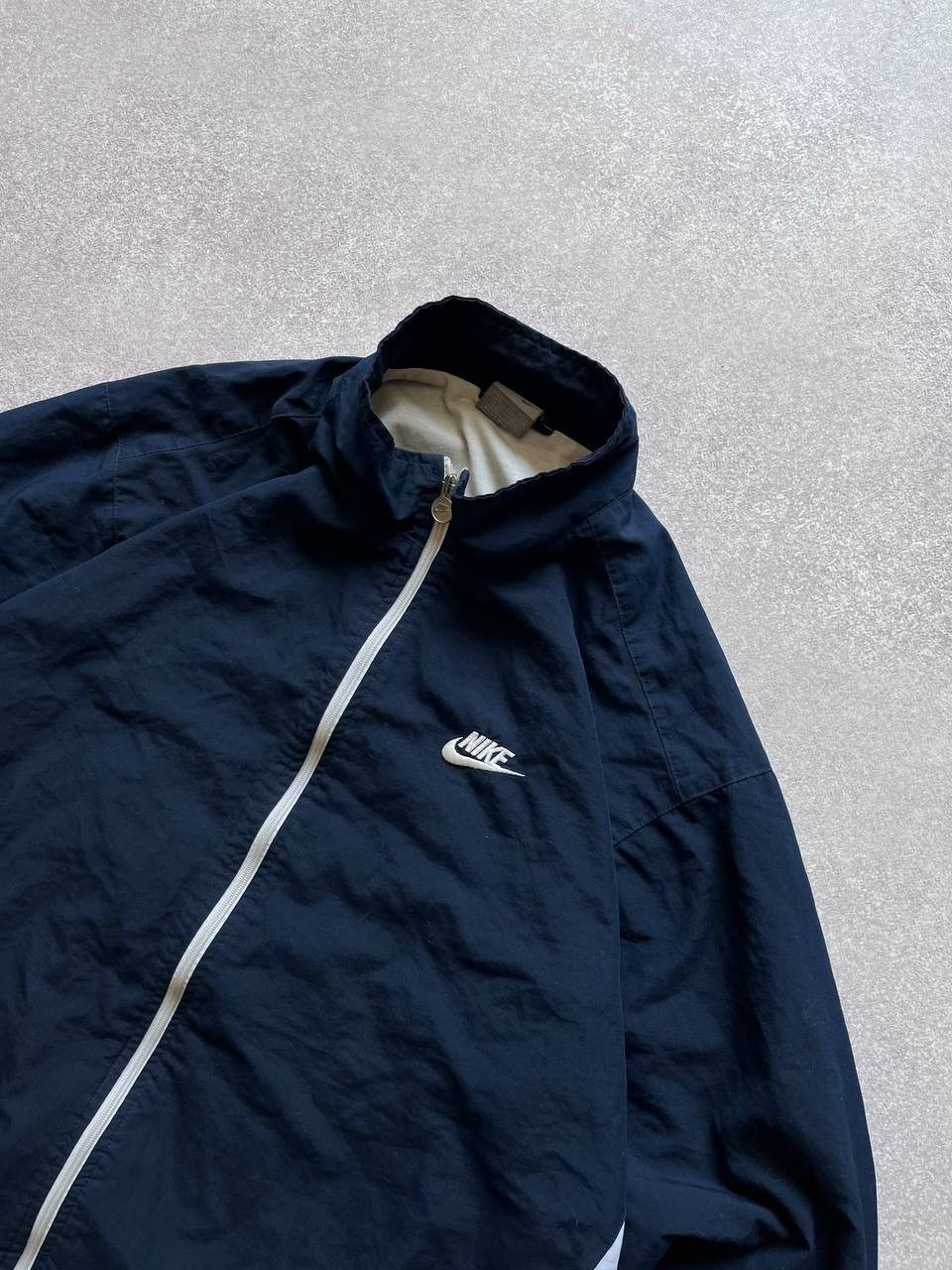 Nike Vintage Nike Swoosh Blue Nylon Zip Jacket Y2K L Size US L / EU 52-54 / 3 - 4 Thumbnail