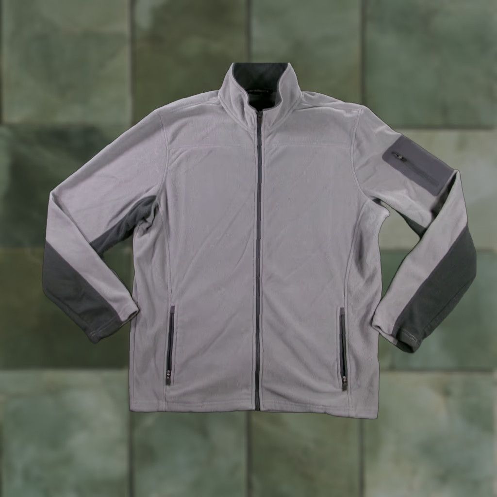 Port Authority Geiger Fleece Jacket Men Large Gray Full Zip Workwear Classic Size US L / EU 52-54 / 3 - 1 Thumbnail