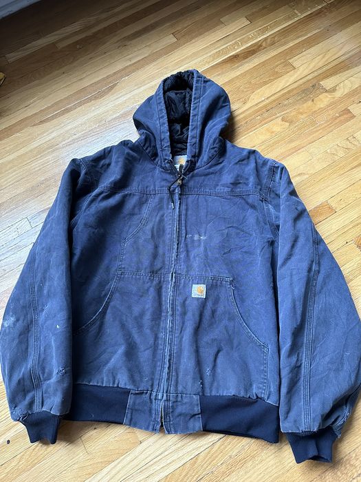 Vintage Carhartt Hooded Bomber Workwear Jacket Grailed