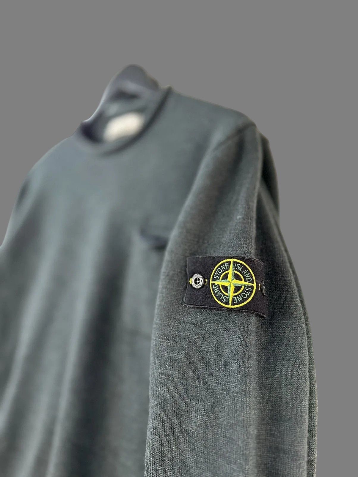 Massimo Osti Stone Island Vintage Wool Sweater Jacket Y2K
