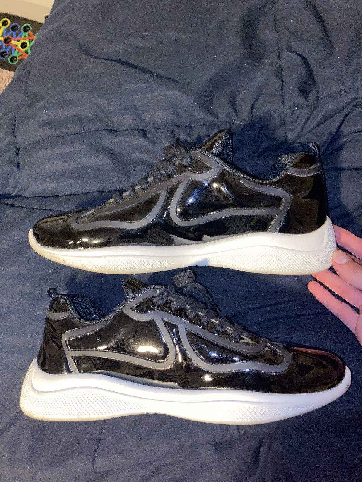 Blue prada trainers shop