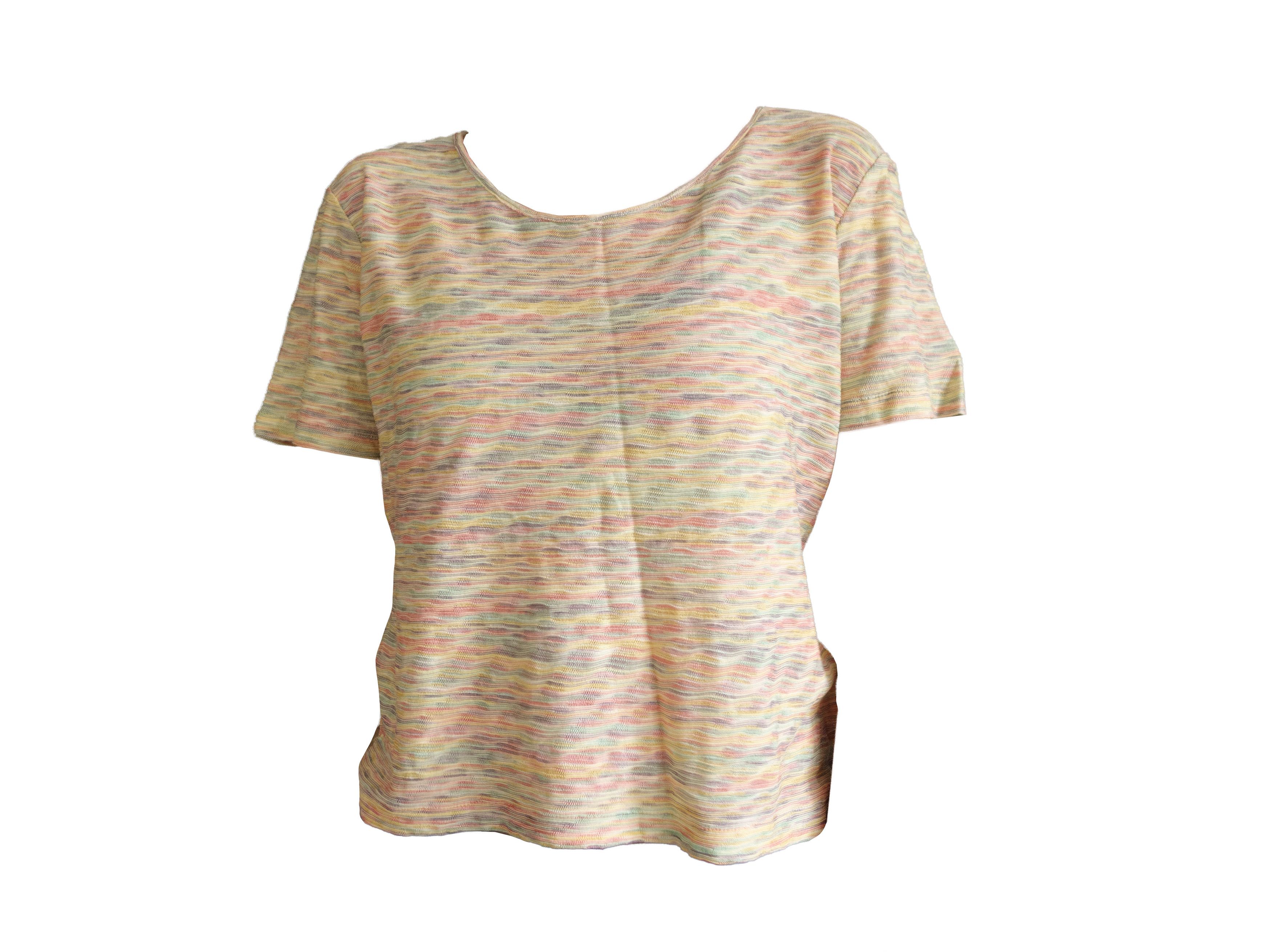 Missoni 90s Missoni Sport Space-Dye Melange Knit Top Y2K Size M / US 6-8 / IT 42-44 - 2 Thumbnail