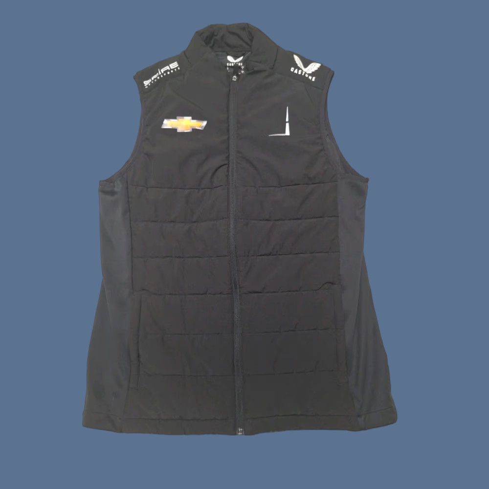 Castore Castore Vest Mens Gray Full Zip Puffer Jacket Lined Insulated Pockets Zipped Pockets Regular M Gray Mens Size US M / EU 48-50 / 2 - 1 Thumbnail