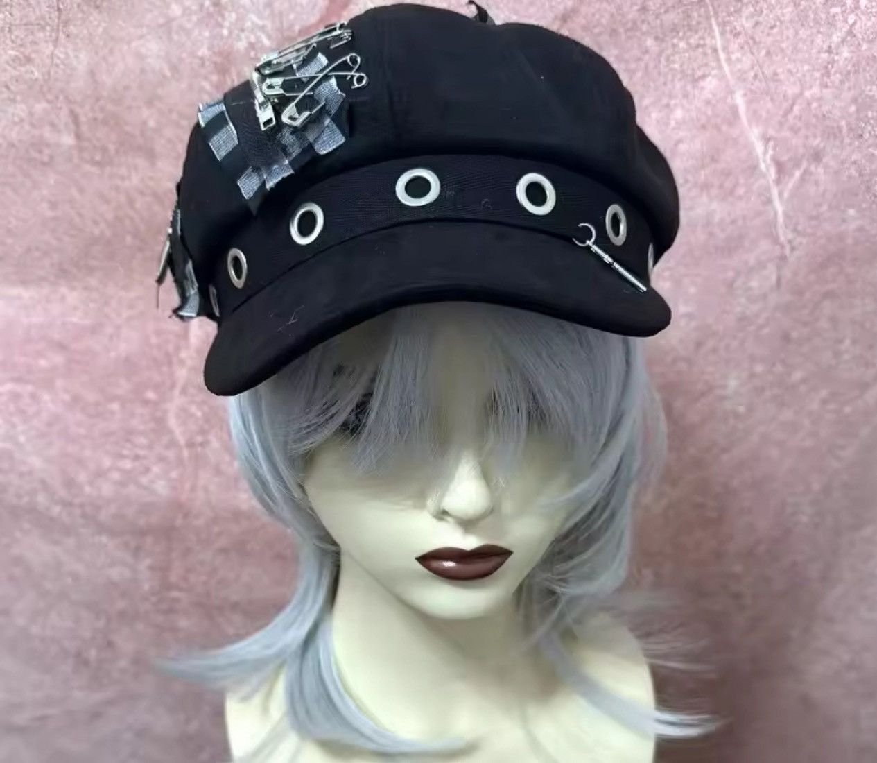 Japanese Brand Punk Plaid Zipper Cap Size ONE SIZE - 1 Thumbnail