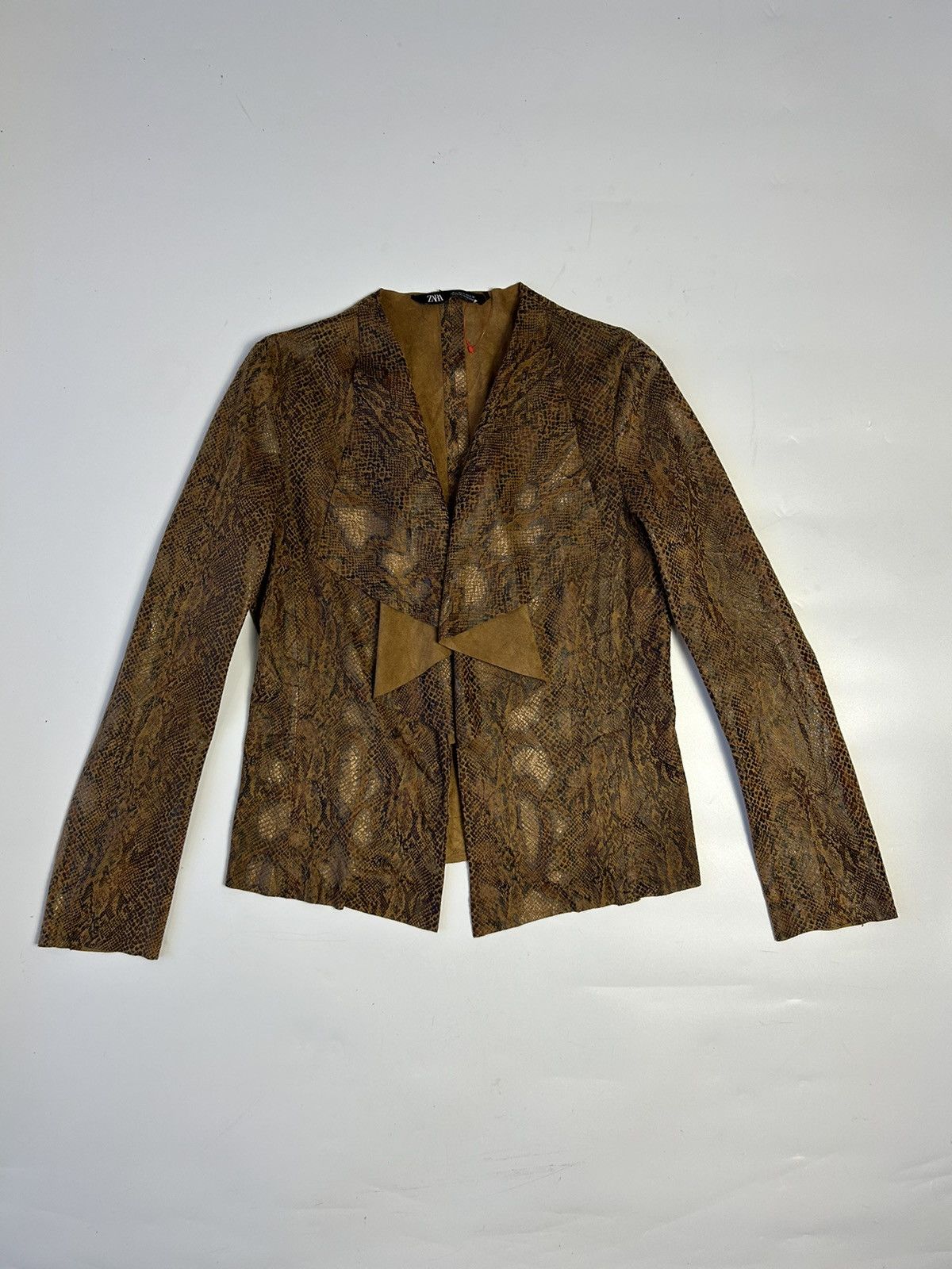 Zara ZARA PYTHON SKIN PRINTED BLAZER Size S / US 4 / IT 40 - 1 Thumbnail
