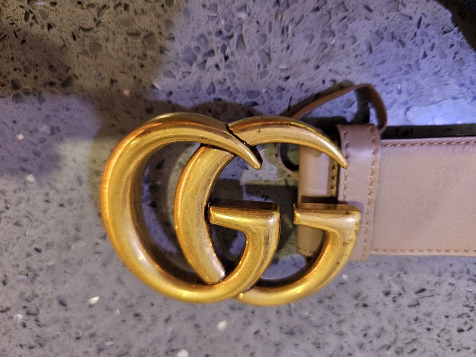 Gucci Pink Leather Interlocking G Buckle Belt 80CM Gucci