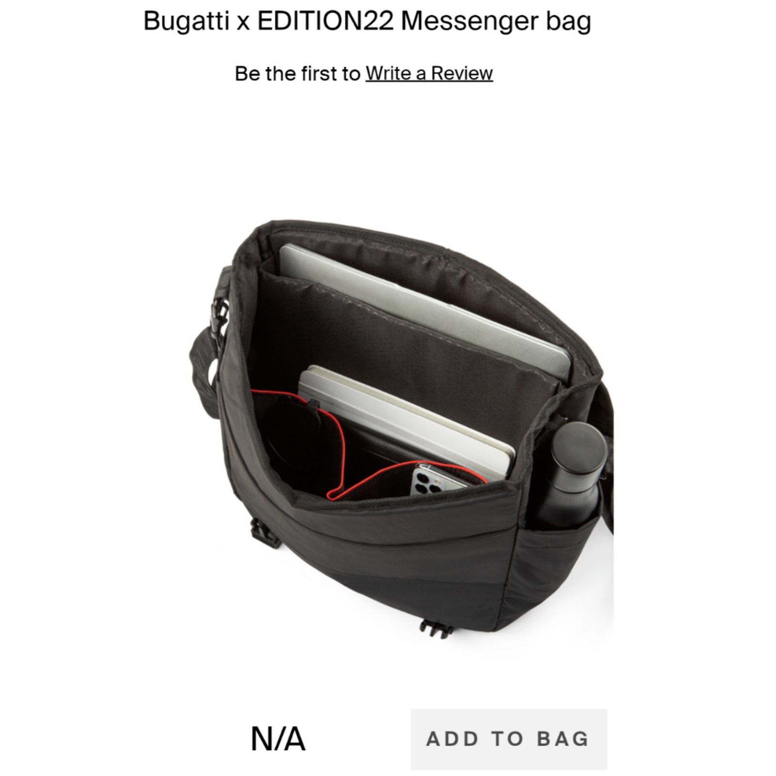 Bugatti NEW BUGATTI Black Briefcase Laptop Work Bag NWT Size 26 - 8 Thumbnail