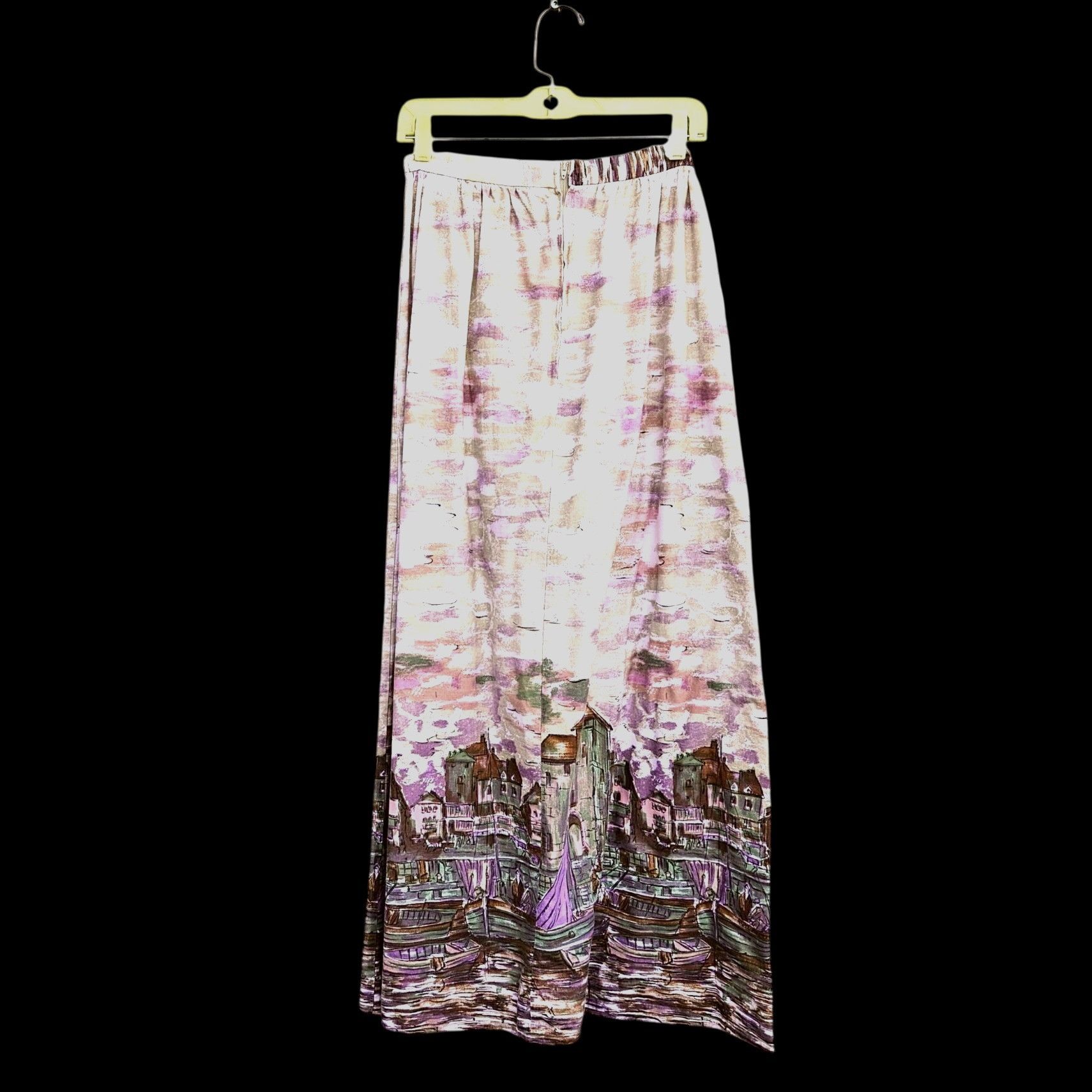 Other Lanz Originals 1980s Scenic Maxi Skirt Seine River 26"W Past Size 26" / US 2 / IT 38 - 9 Thumbnail