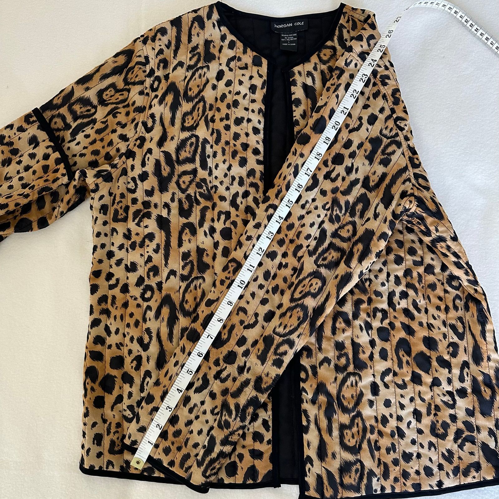 Other Leopard Print Quilted Open Front Blazer Size L Morgan Cole Size L / US 10 / IT 46 - 10 Thumbnail