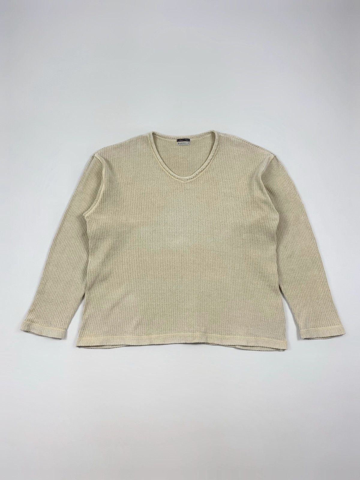 Boneville 1990’s Vintage Boneville Fisherman V-Neck Knit Sweater Size US L / EU 52-54 / 3 - 1 Thumbnail