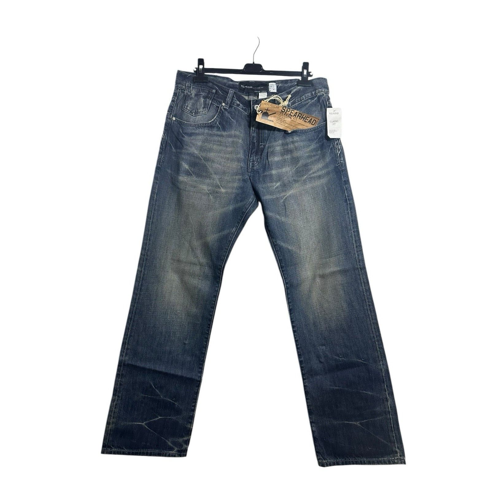 Vintage Y2K Rocawear Jeans Mens Denim Baggy Hip Hop Indigo W