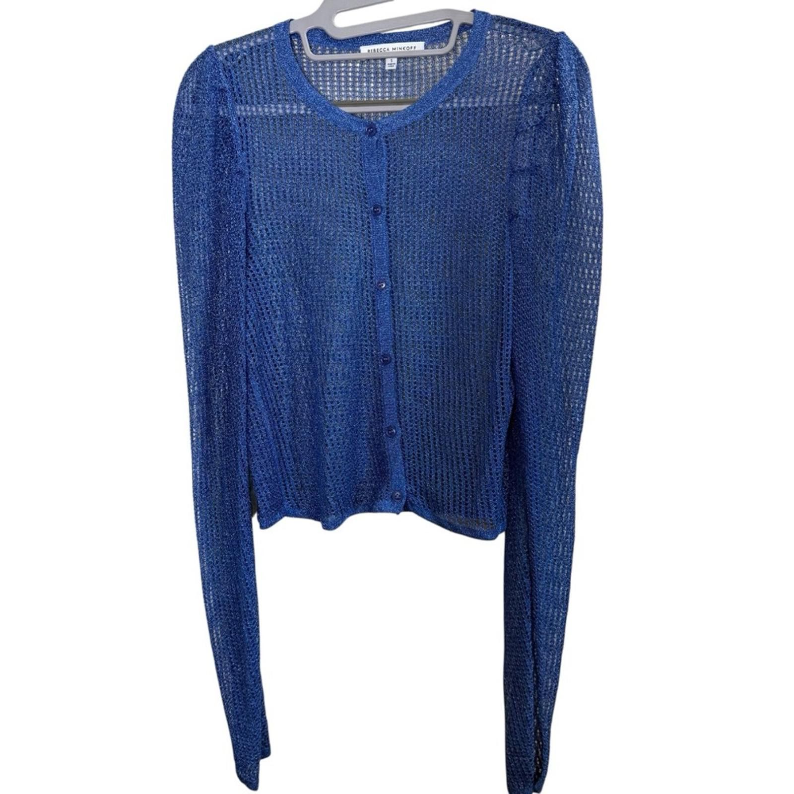 Other Rebecca Minkoff Mesh Knit Cardigan Crop Sweater sz S Size S / US 4 / IT 40 - 1 Thumbnail