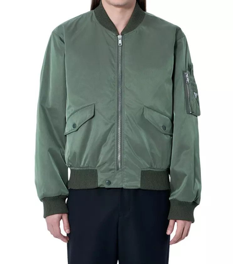 Prada PRADA Re-Nylon Green Bomber Jacket New & Authentic Size US XXS / EU 40 - 1 Thumbnail