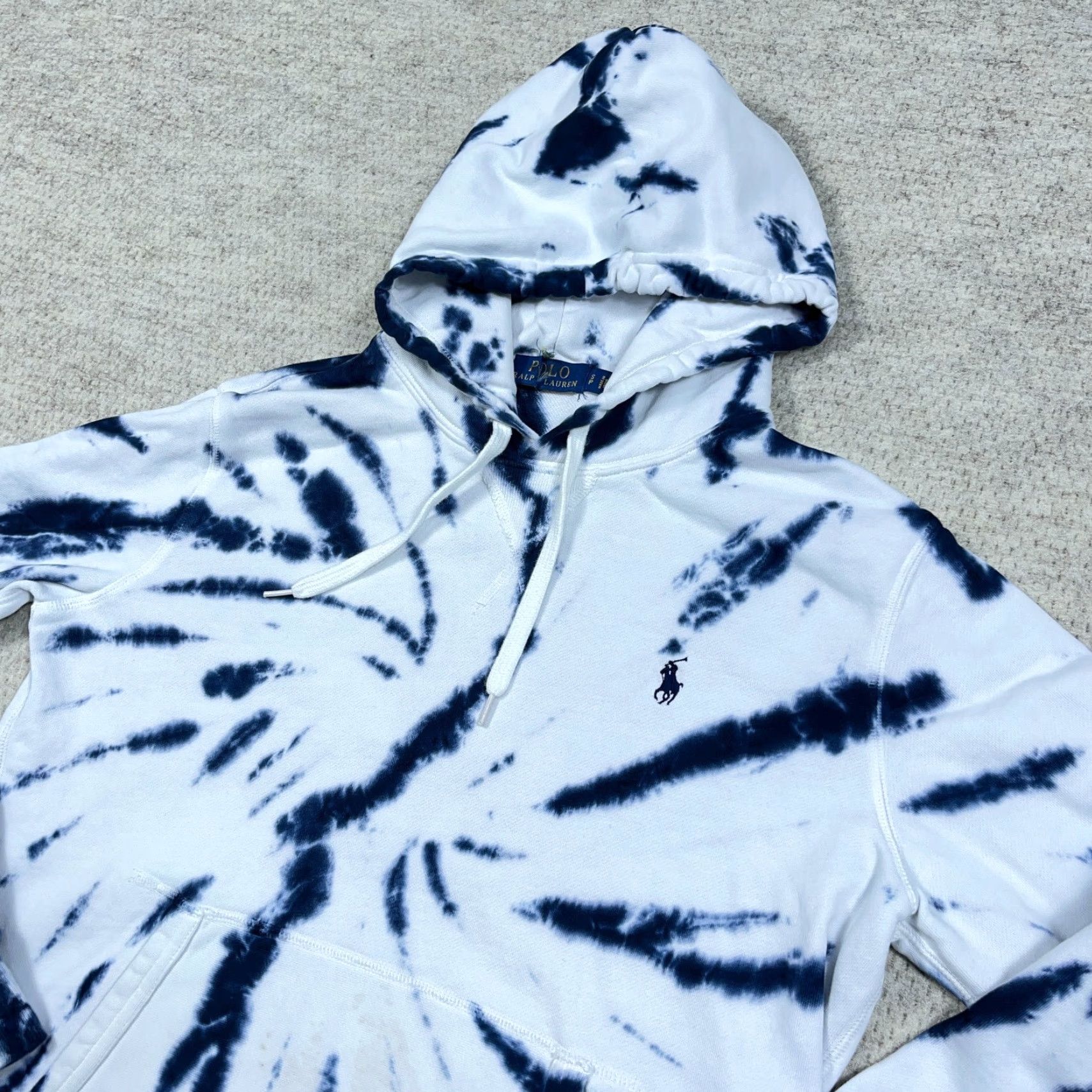 Polo Ralph Lauren Polo Ralph Lauren Hoodie Men Small Blue White Tie Dye Sweatshirt Pullover Hooded Tie-Dye Logo Embroidered Casual Size US S / EU 44-46 / 1 - 6 Thumbnail