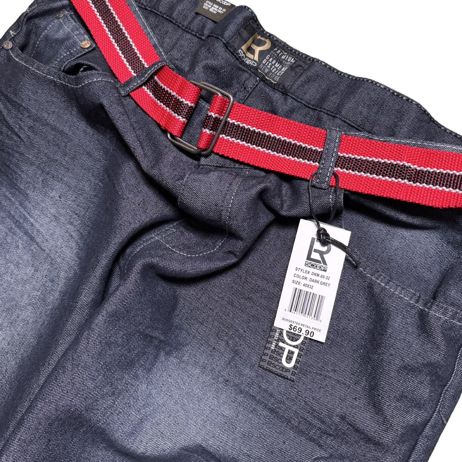 Other Vintage Y2K LR Scoop Dark Wash Baggy Loose Fit Jeans 40 X 32 Size US 40 / EU 56 - 4 Thumbnail