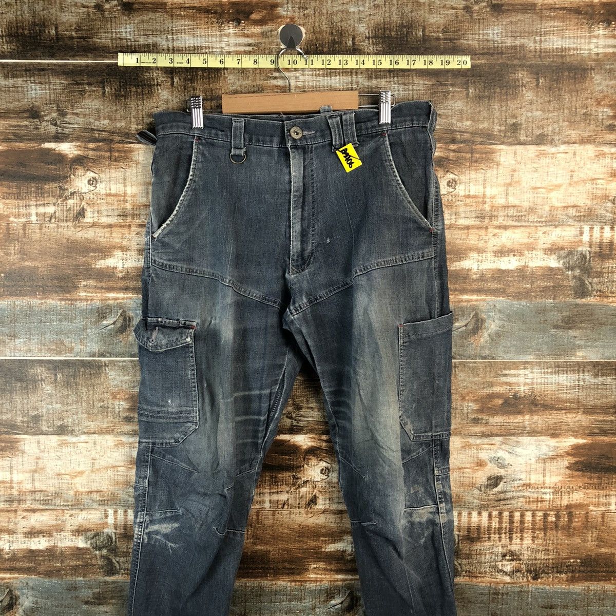 Japanese Brand Field Core Blue Distressed Denim Pants #A2106 Size US 32 / EU 48 - 2 Thumbnail