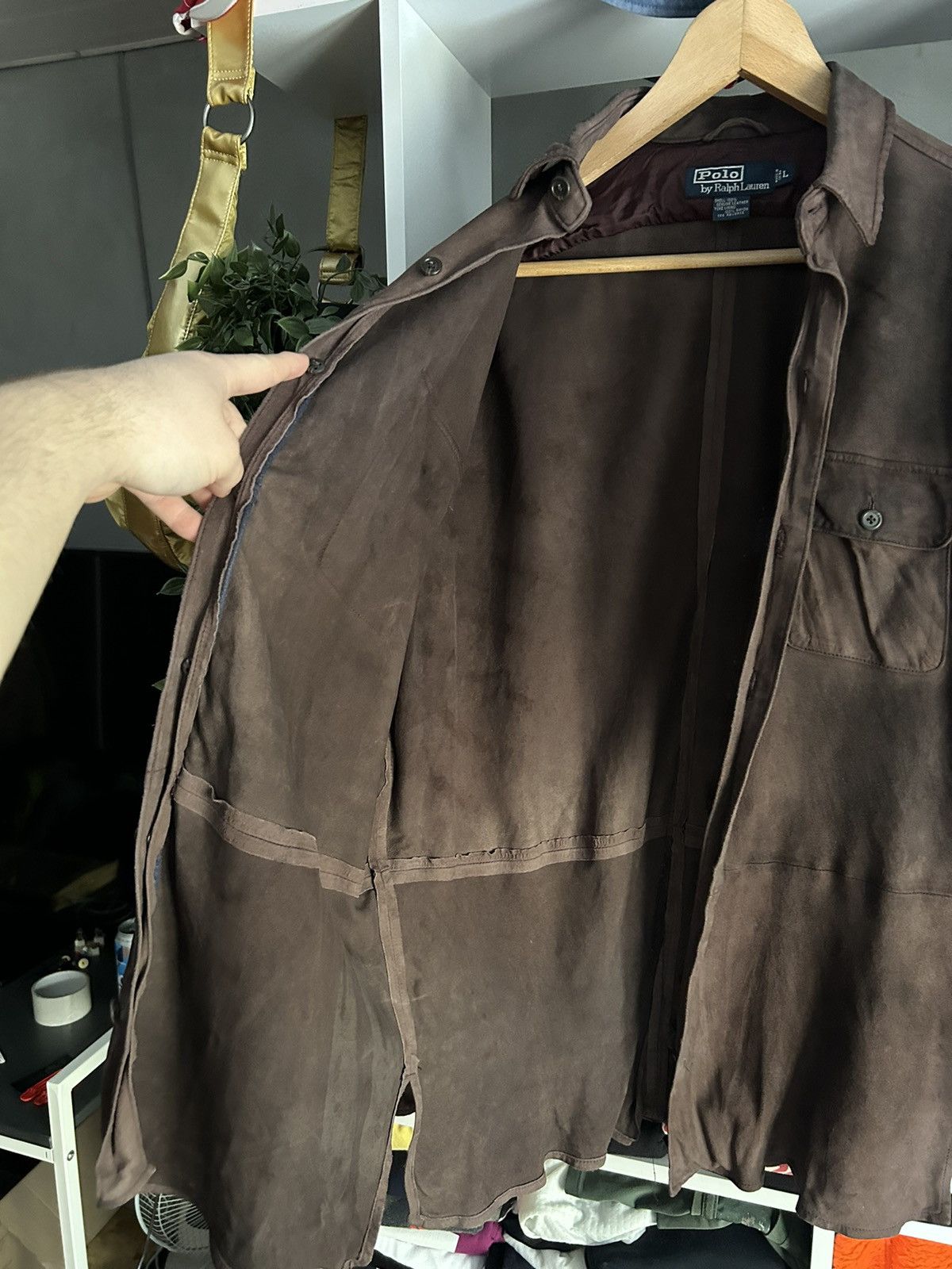 Leather × Polo Ralph Lauren × Vintage Vintage Polo Ralph Lauren leather shirt Size US L / EU 52-54 / 3 - 20 Thumbnail