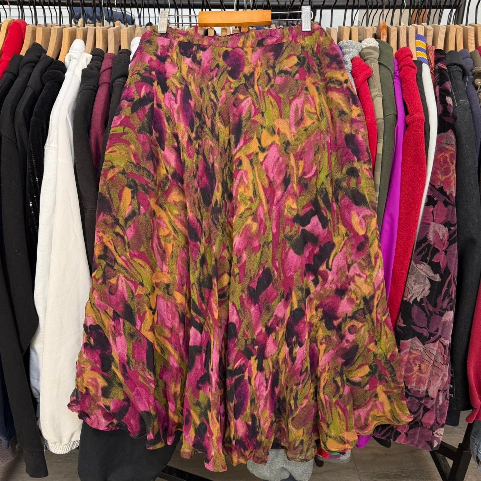 Coldwater Creek Vintage Womens Floral Pleated Maxi Skirt By Coldwater Creek Size 32" / US 10 / IT 46 - 5 Thumbnail