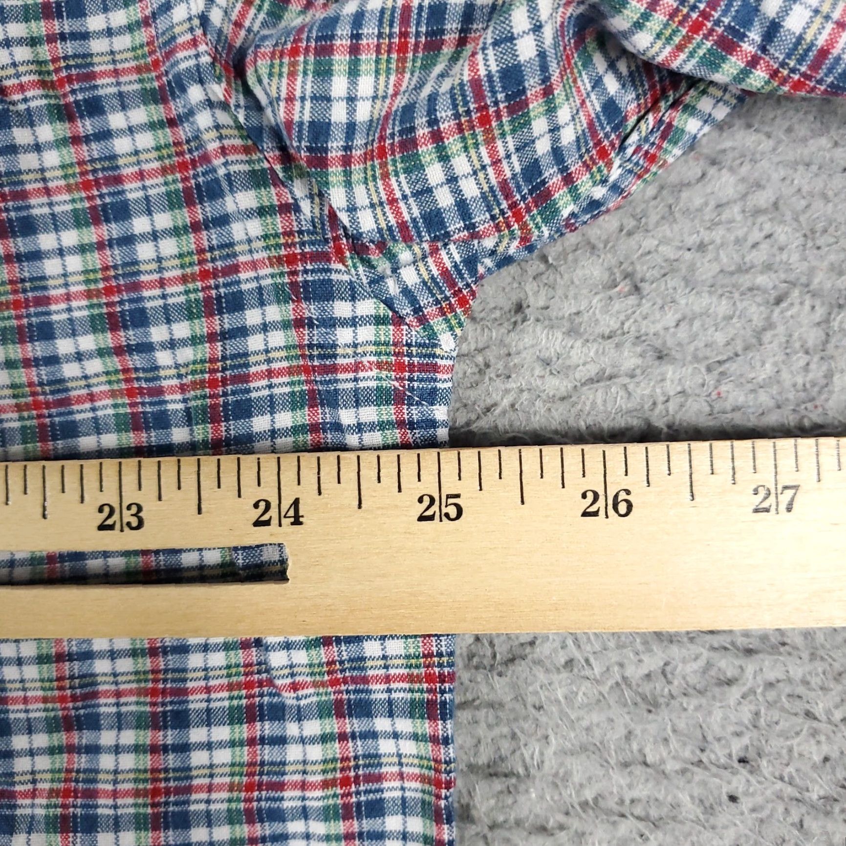 Tommy Hilfiger Tommy Hilfiger Shirt Mens Large Blue Red Plaid Button Up Short Sleeve Shirt Size US L / EU 52-54 / 3 - 6 Thumbnail