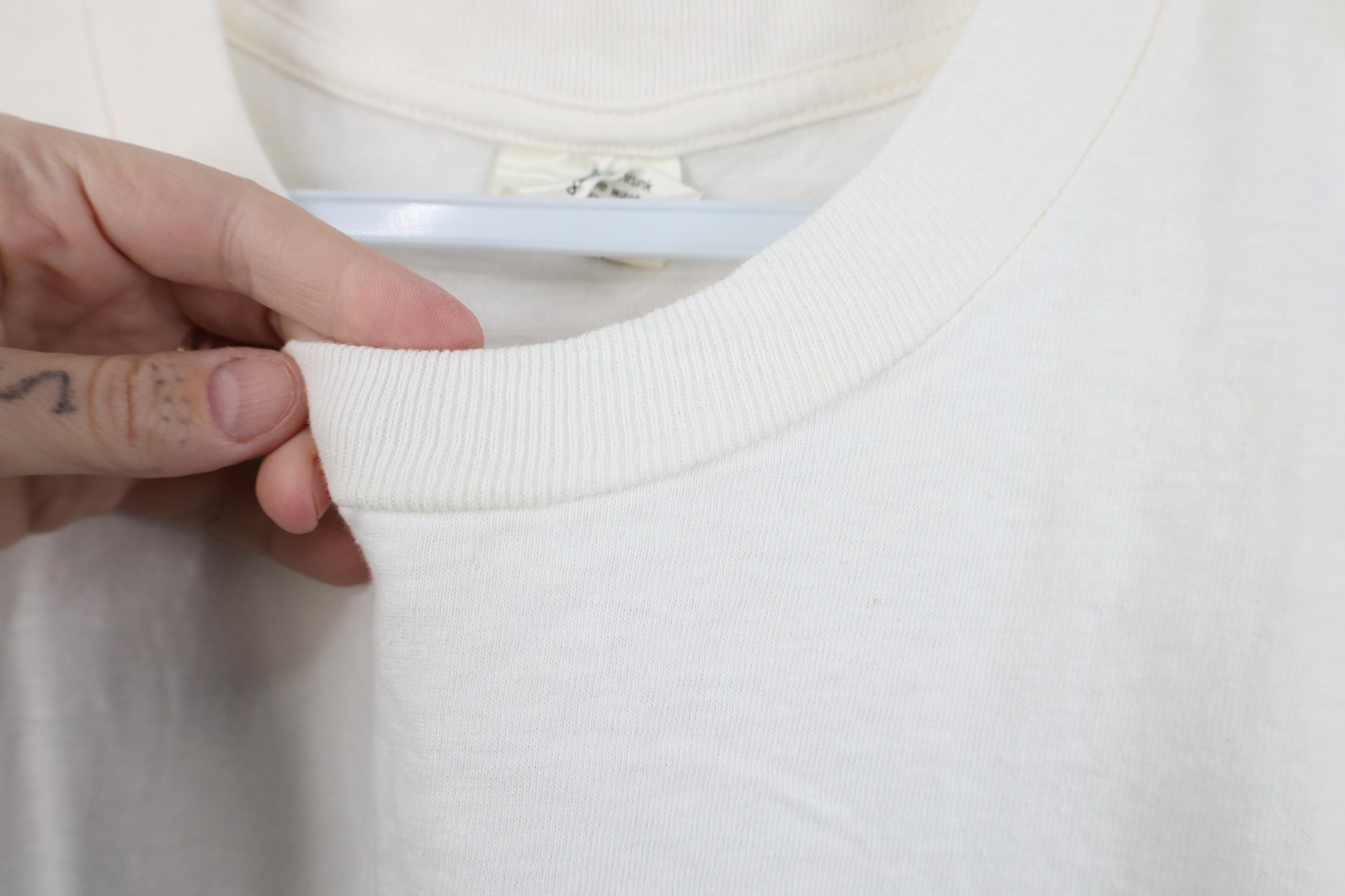 Vintage Vintage 90s Streetwear Nothing Short Sleeve T-Shirt White Size US L / EU 52-54 / 3 - 6 Thumbnail