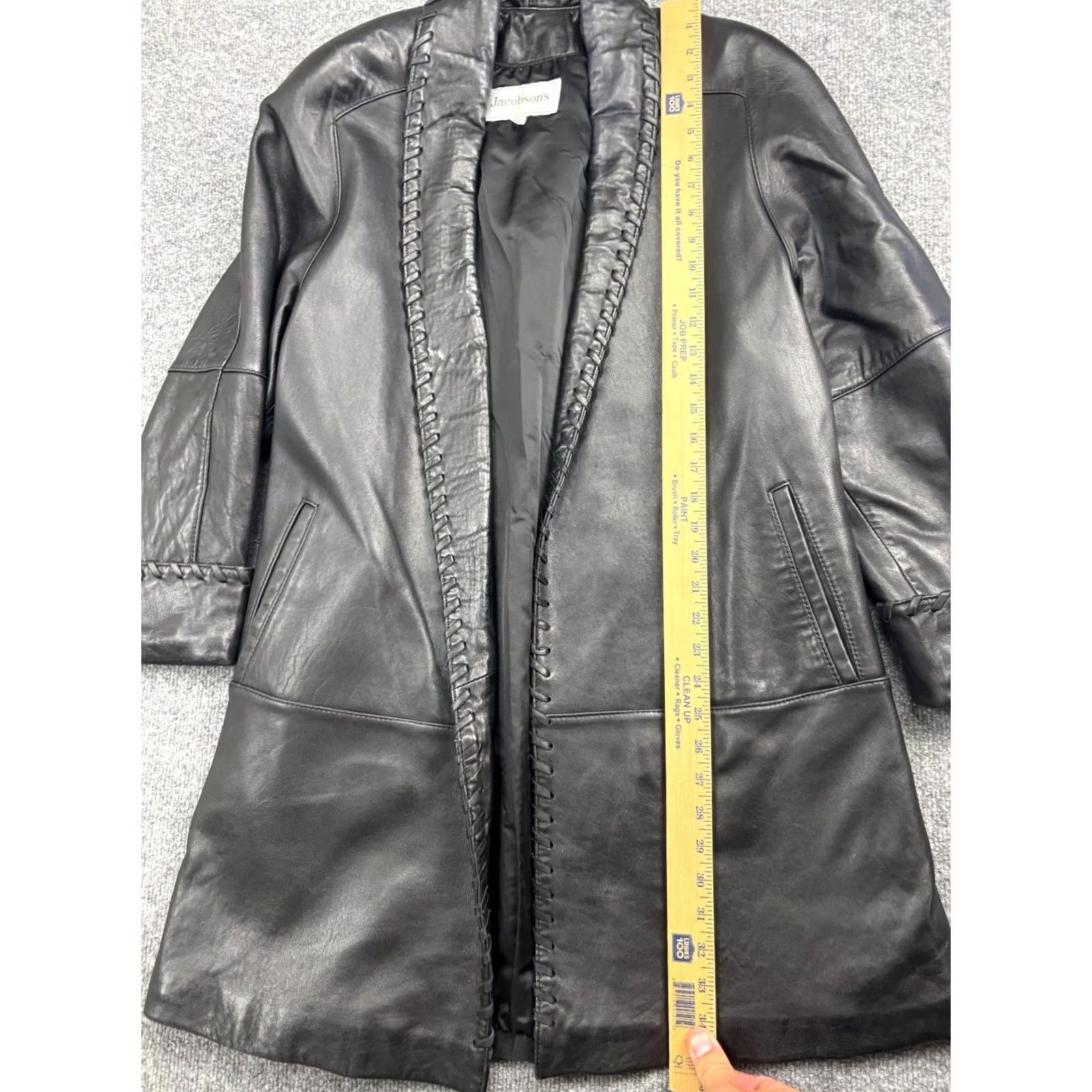 Vintage VINTAGE Jacobson's Leather Jacket Womens XS Black Braided Trim Long Pockets Jacket Womens XS Black Braided Trim Long Pockets Size XS / US 0-2 / IT 36-38 - 4 Thumbnail