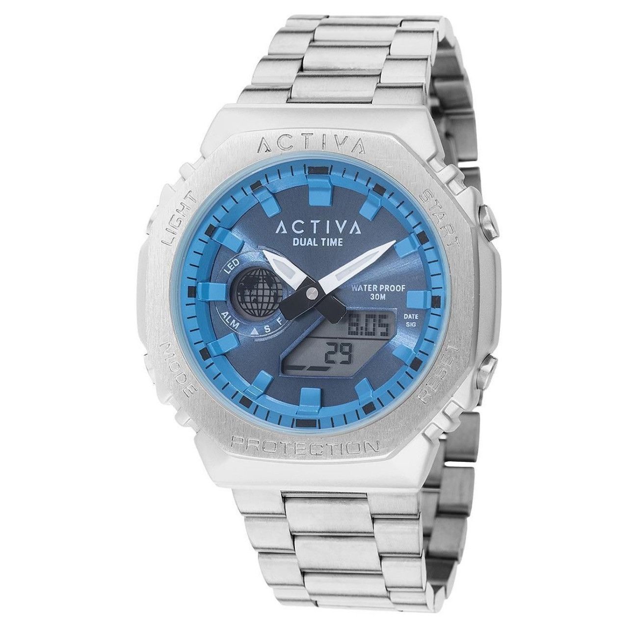 Invicta Activa X INVICTA Digital 45.5mm Unisex Watch Silver Size 46 - 1 Thumbnail