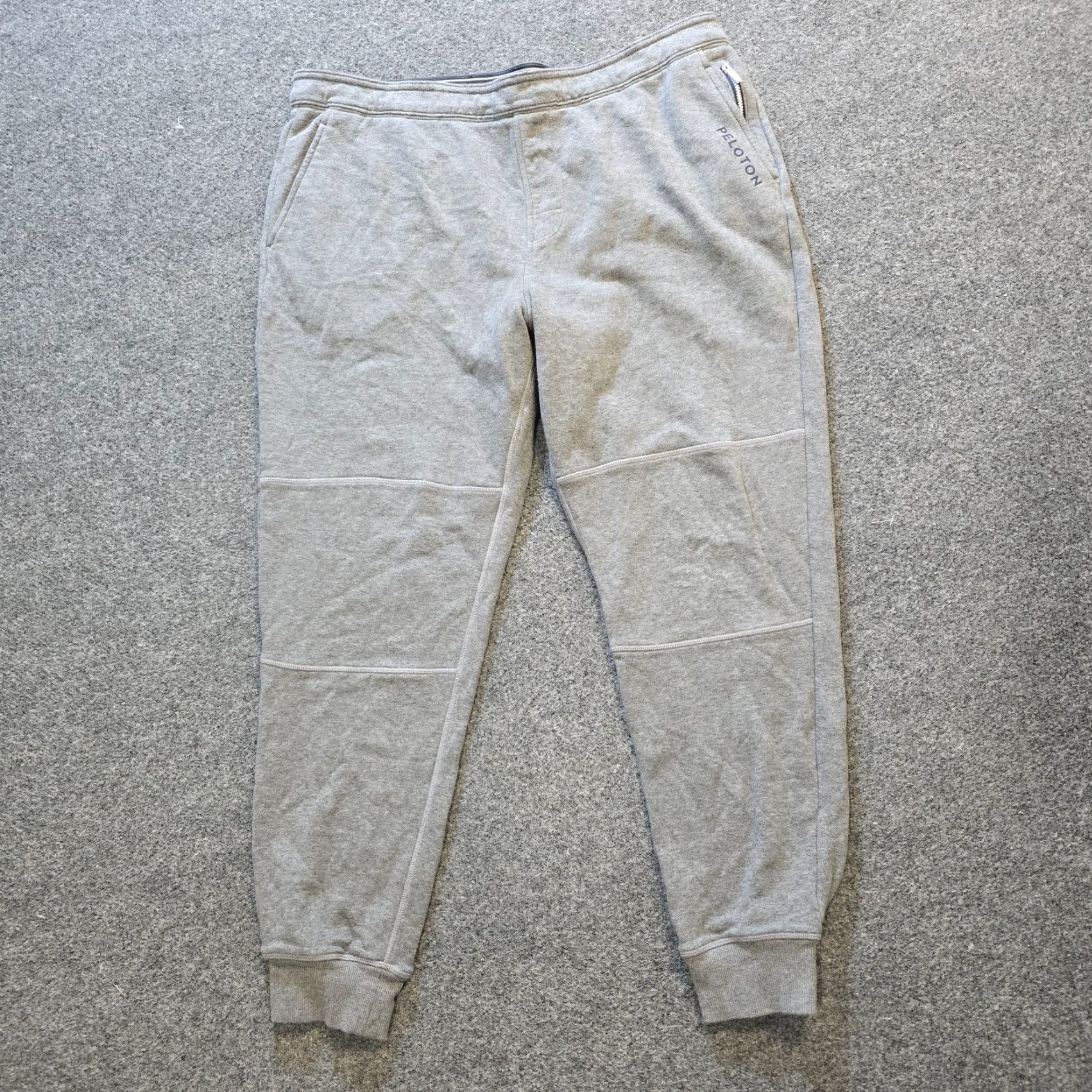 Vintage Peloton Sweatpants Mens XL Gray Joggers Lounge Athletic Casual Tapered Inseam 28 in Pockets Elastic Waist Activewear Athleisure Sports Statement Size US 36 / EU 52 - 2 Thumbnail
