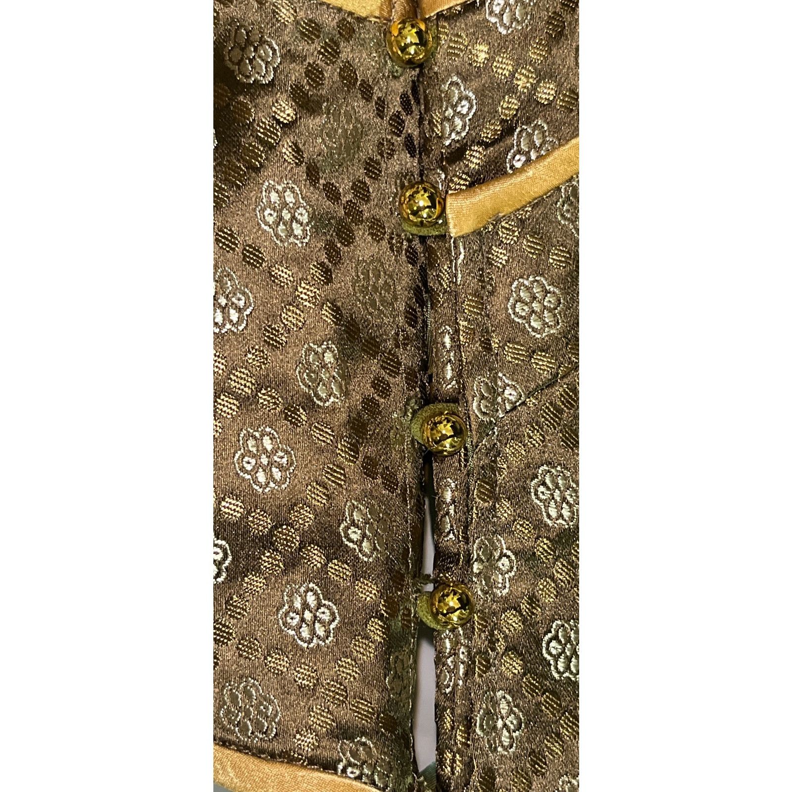 Other Rimless | Deep Green Jacquard Cheongsam Open Back Size S / US 4 / IT 40 - 5 Thumbnail