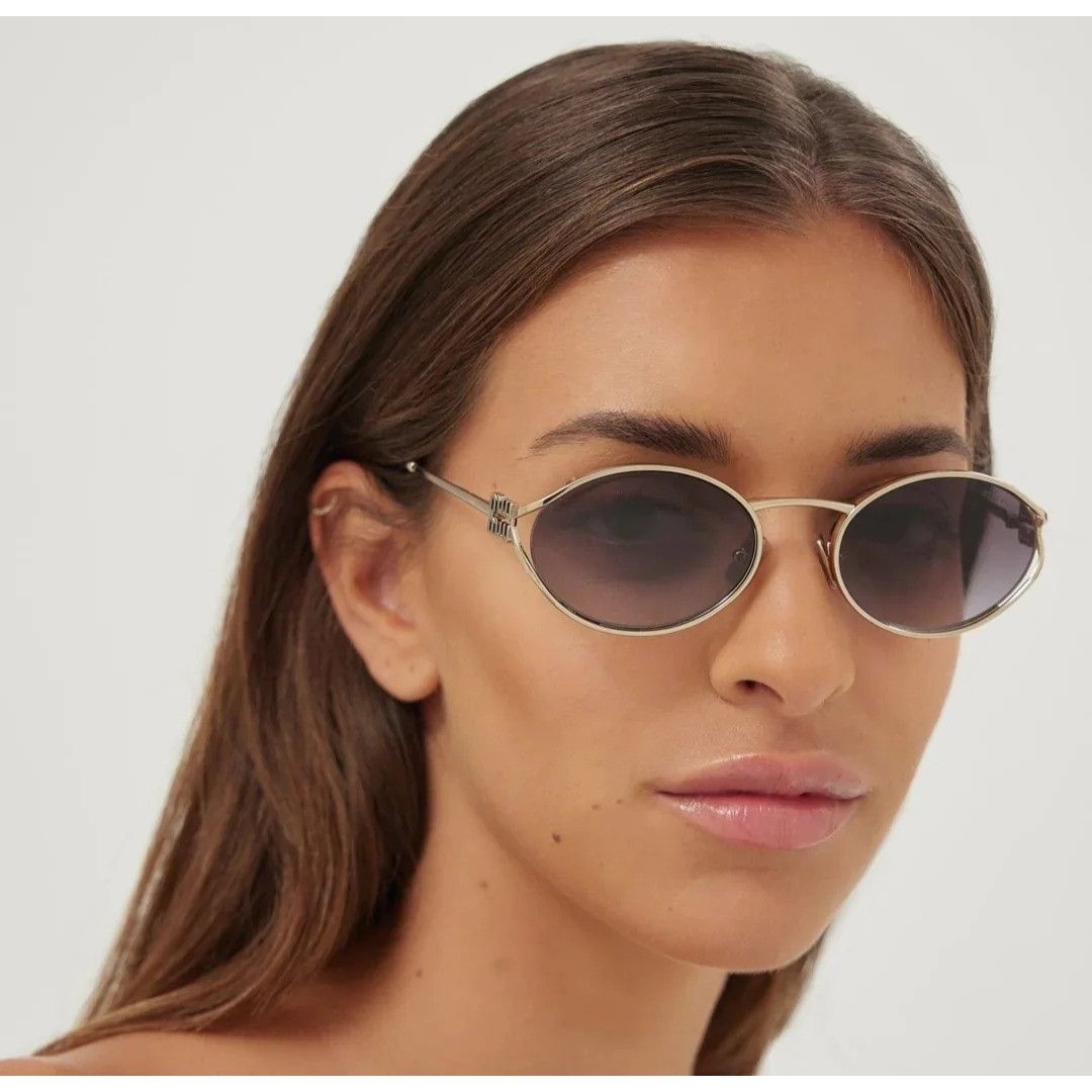 Miu Miu NEW MIU MIU MU52YS ZVN80Q SUNGLASSES GOLD/GRAY WOMEN MU 52YS Size ONE SIZE - 2 Thumbnail