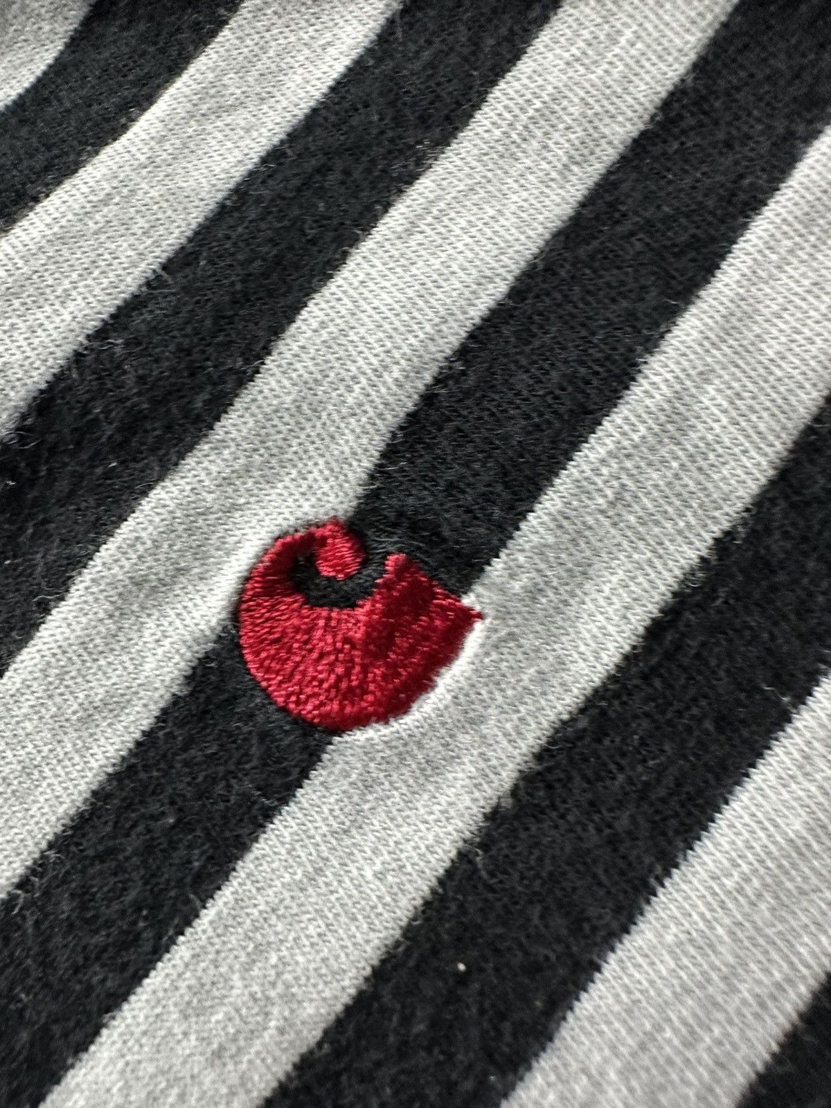 Carhartt × Vintage 🚨CARHARTT STRIPED LOGO B&W TEE TRUE RAP WORKWEAR Y2K Size US XS / EU 42 / 0 - 5 Thumbnail