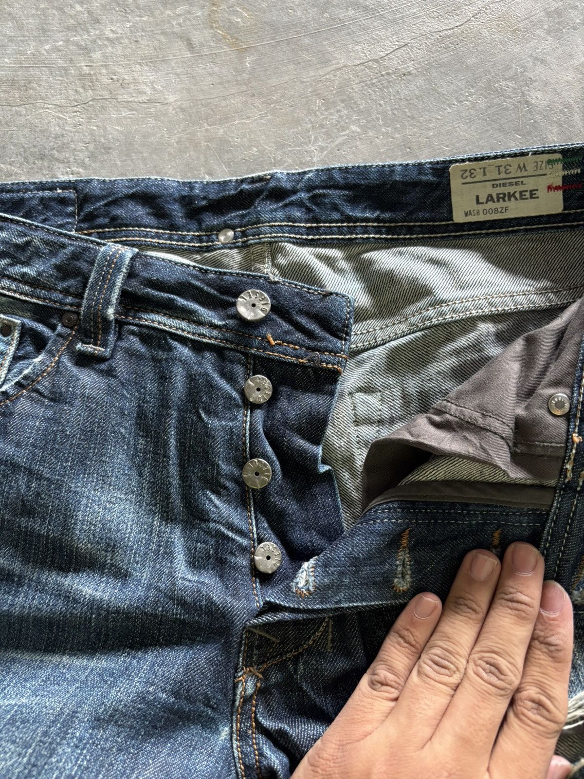 Diesel × Diesel Black Gold distressed diesel industry denim sick faded design Size US 34 / EU 50 - 4 Thumbnail