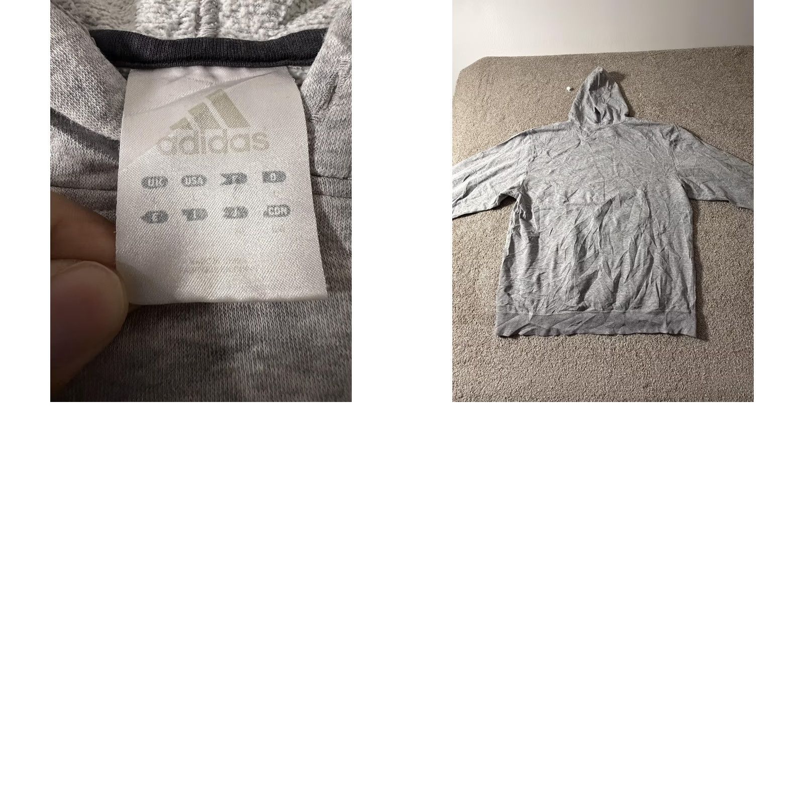Adidas Adidas Hoodie Mens 3XL Gray Fleece Pullover Kangaroo Pocket Logo Sweatshirt Size US XXL / EU 58 / 5 - 8 Thumbnail