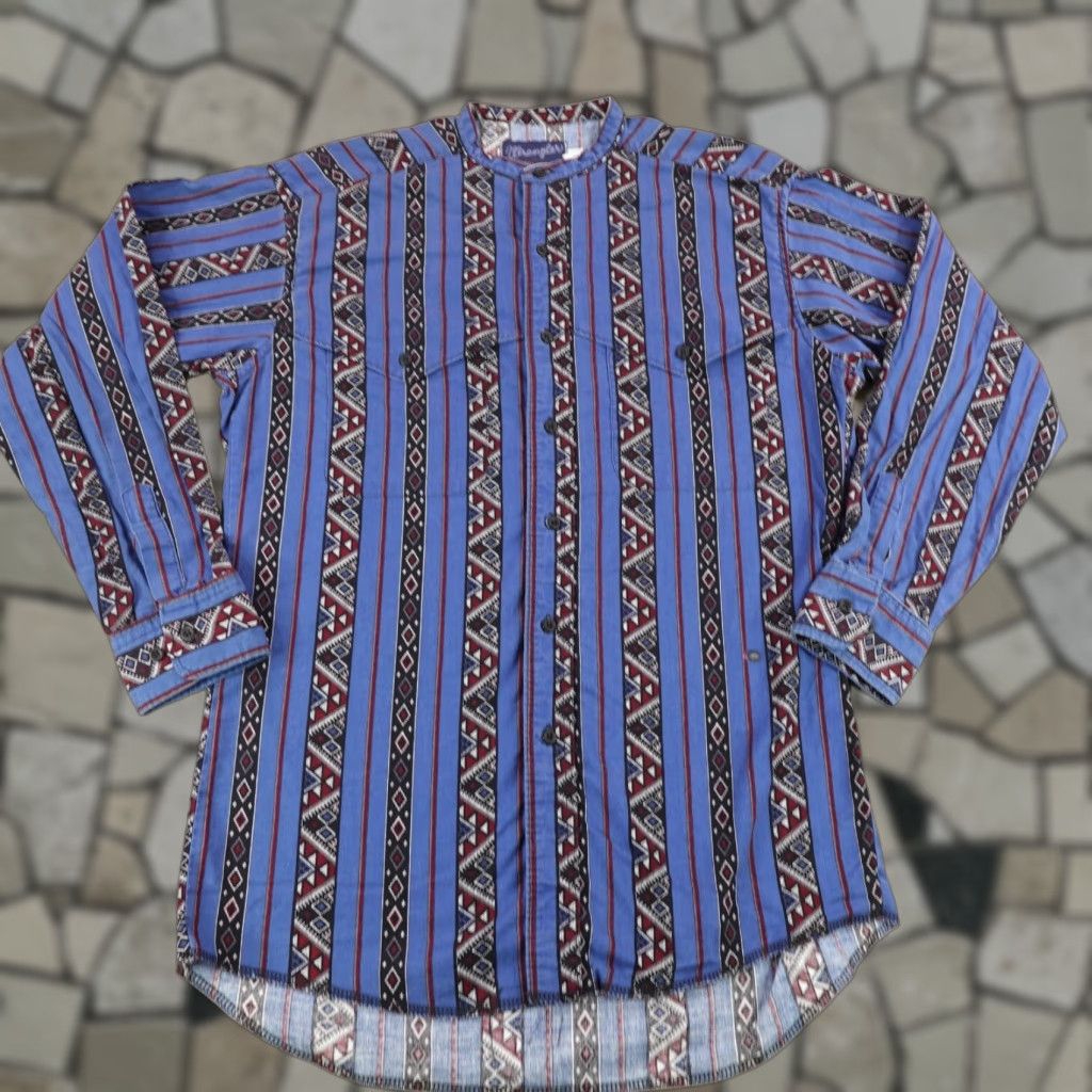 Wrangler VINTAGE Wrangler Shirt Mens Medium Western Aztec Cowboy Geometric 90s Cotton Casual Size US M / EU 48-50 / 2 - 1 Thumbnail