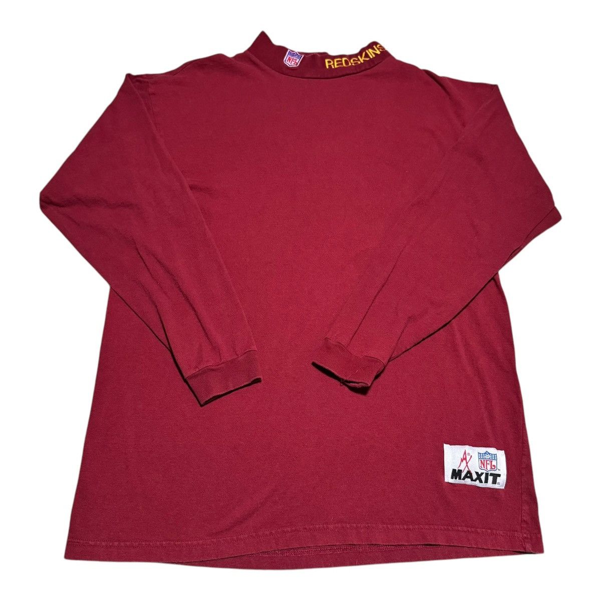 NFL 90s Maxit Washington Redskins Long Sleeve Mock Neck Shirt M Size US M / EU 48-50 / 2 - 1 Thumbnail