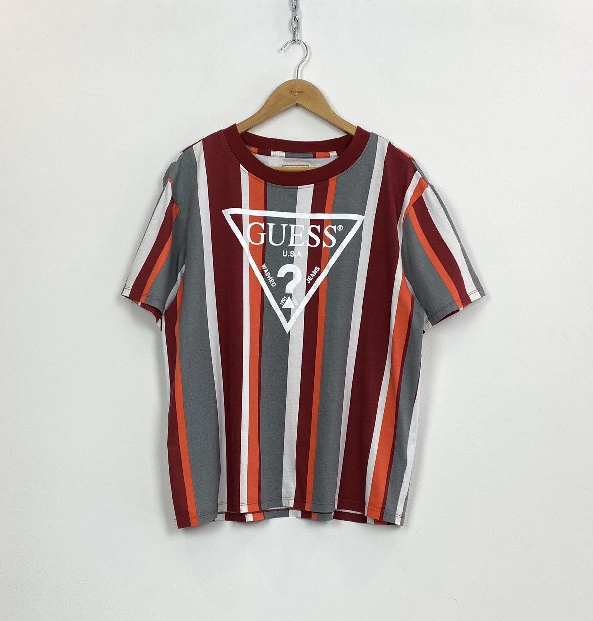 Guess Guess Short Sleeve Regular Fit Striped T-Shirt Men’s Size L Size US L / EU 52-54 / 3 - 1 Thumbnail
