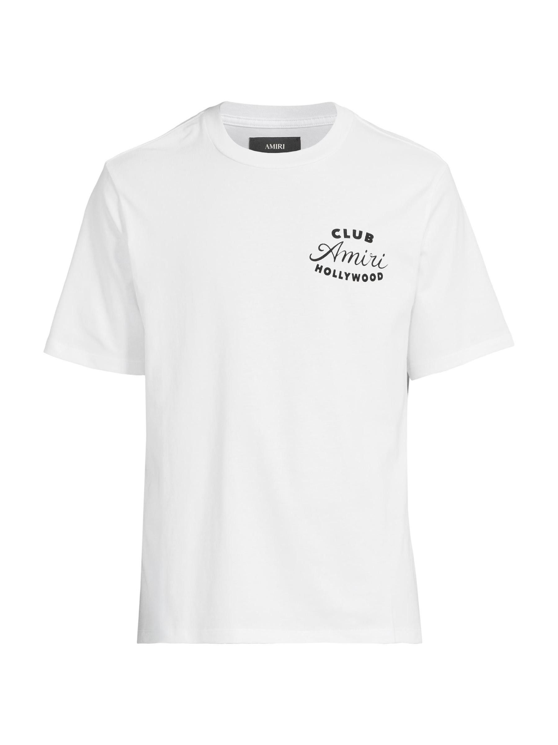 Amiri os11x1225 Club Cotton T-Shirt in White Size US S / EU 44-46 / 1 - 1 Thumbnail