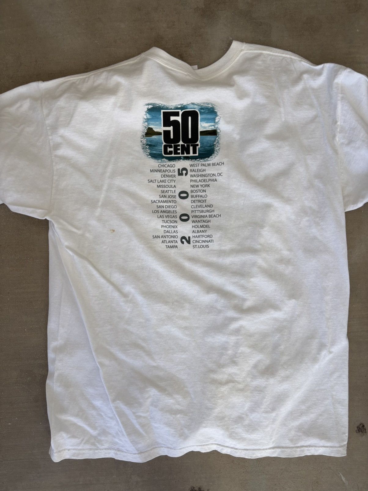 50 Cent × Rap Tees × Vintage 50 cent 2005 tour dead stock white t shirt Size US XXL / EU 58 / 5 - 3 Thumbnail